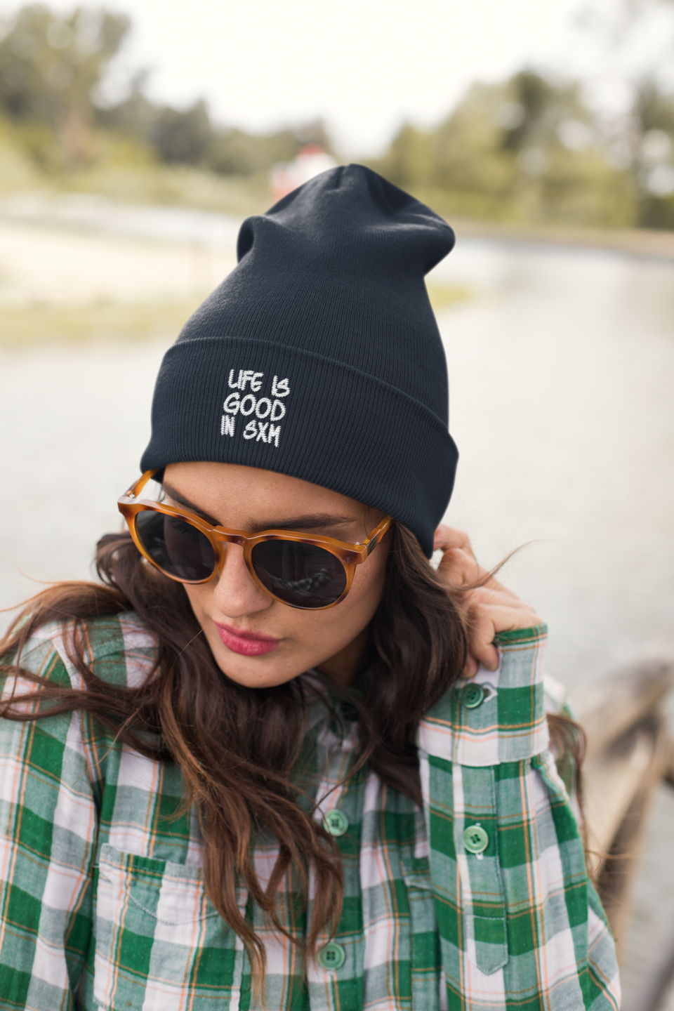 LIFE IS GOOD — Embroidered Cuffed Beanie