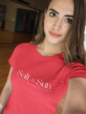 beautiful-woman-taking-a-selfie-mockup-while-wearing-a-round-neck-tee-at-a-studio-a17044