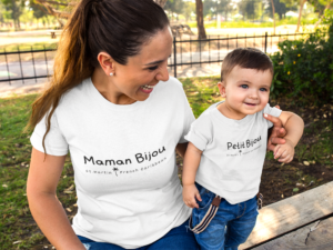 mockup-of-a-baby-boy-and-his-mom-wearing-t-shirts-while-at-the-park-a16085