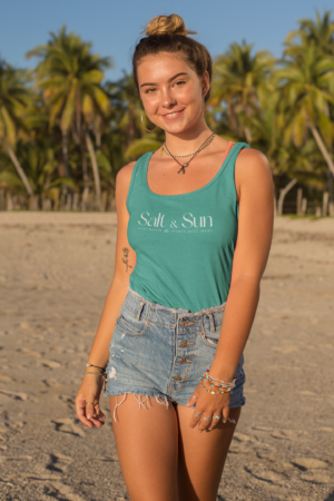 mockup-of-a-young-woman-wearing-short-shorts-and-a-tank-top-at-the-beach-26778