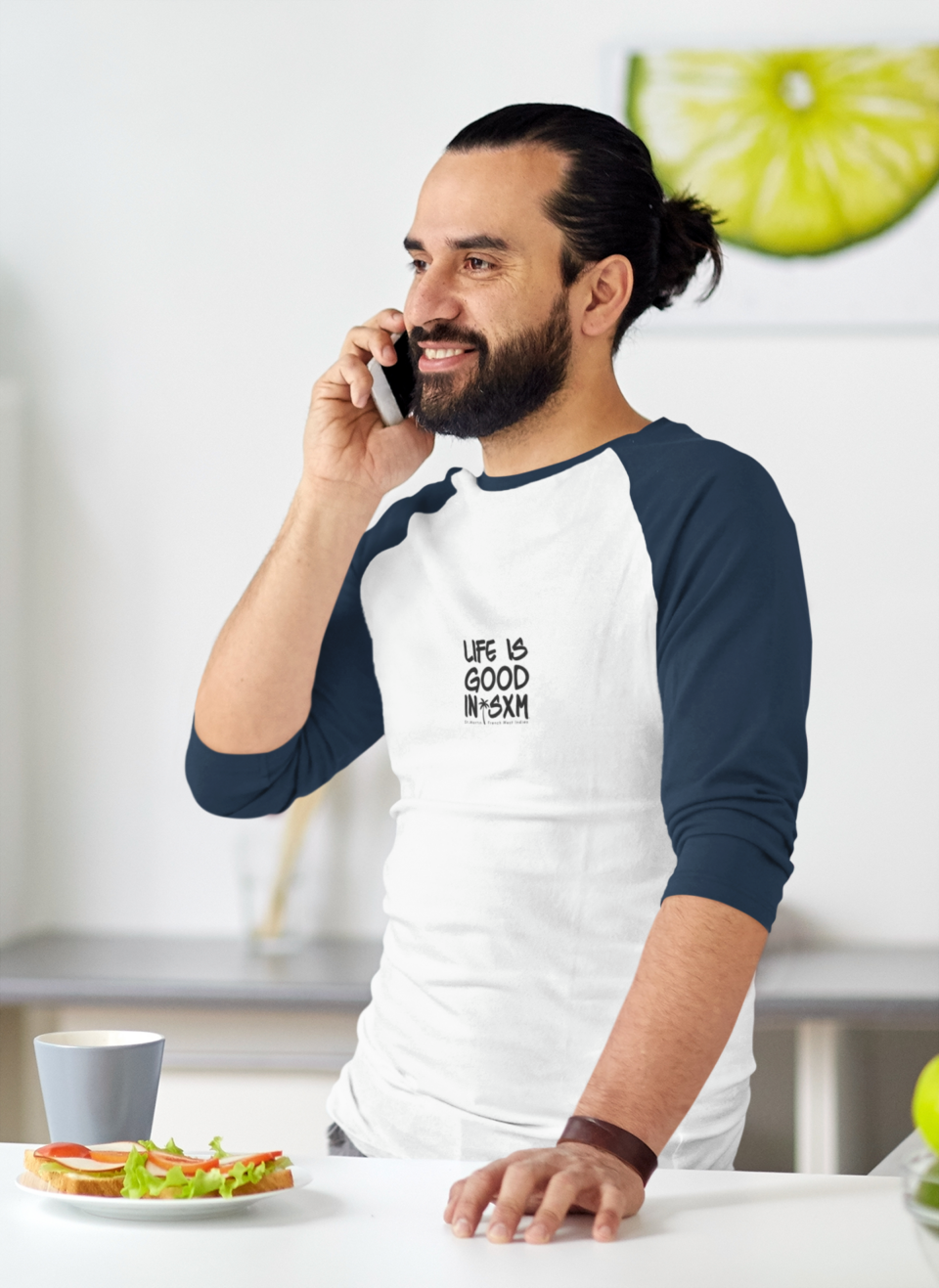 LIFE IS GOOD — Island 3/4 Sleeve Raglan T-Shirt